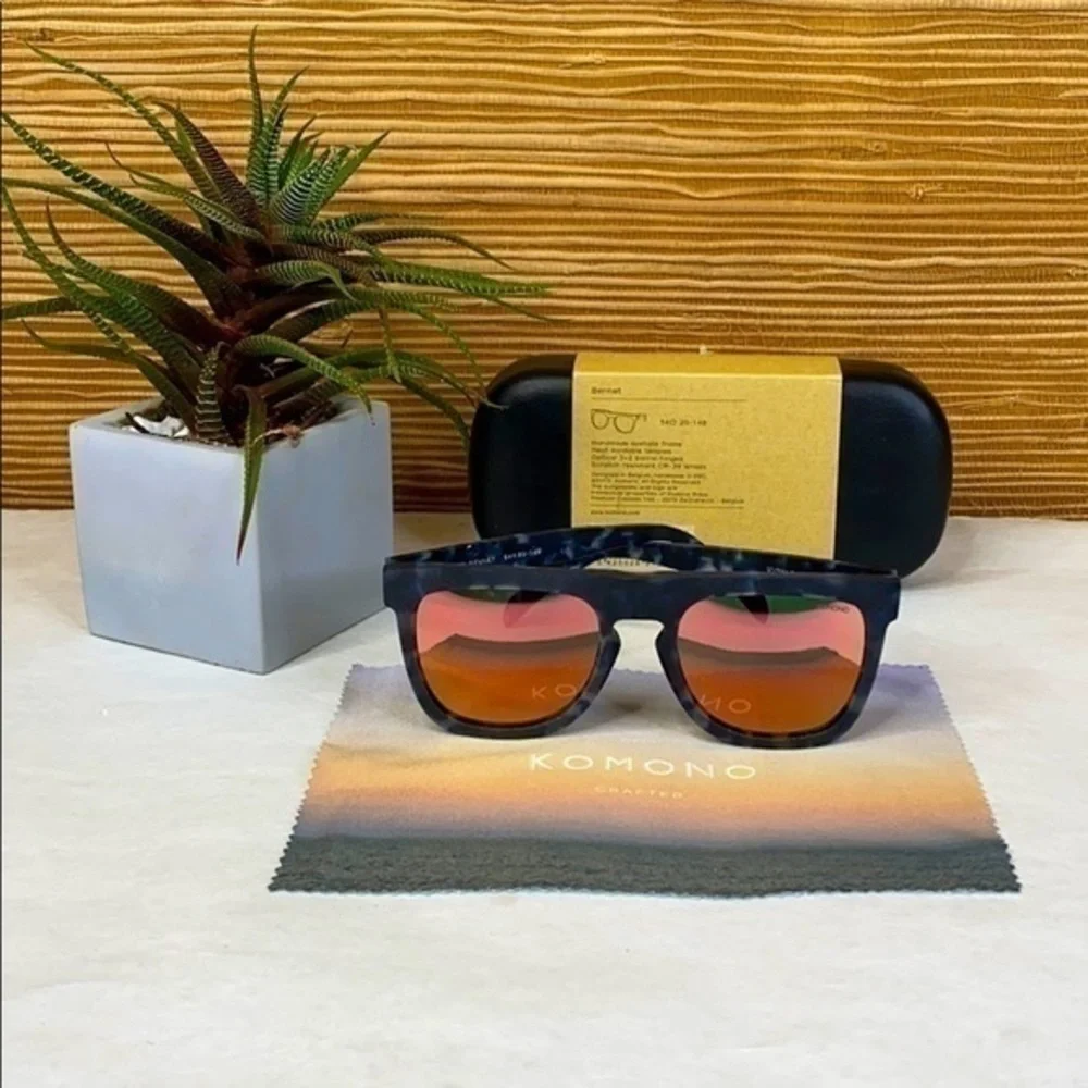 Komono Men’s Bennet Matte Indigo Demi Sunglasses
